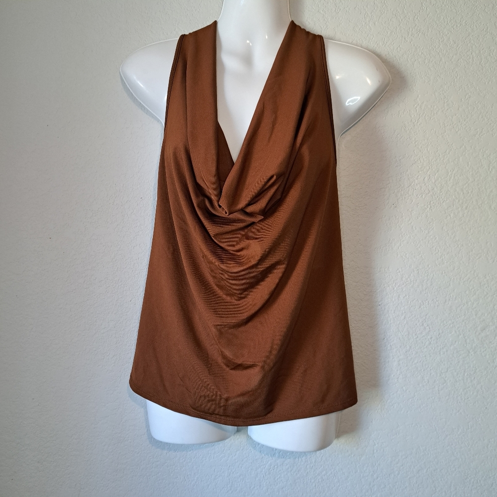 B.Y.B.B. by Susan Lawrence cowl neck halter style top. Size Xl